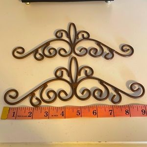 Brown metal wall accent pieces
